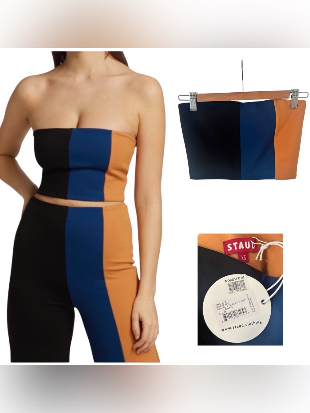 STAUD Dakota Colorblock Tube Top